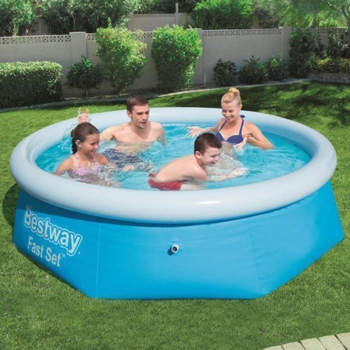 Piscine Gonflable Bestway Fast Set 2.44m x 66cm – Installation Rapide, Plaisir Instantané !