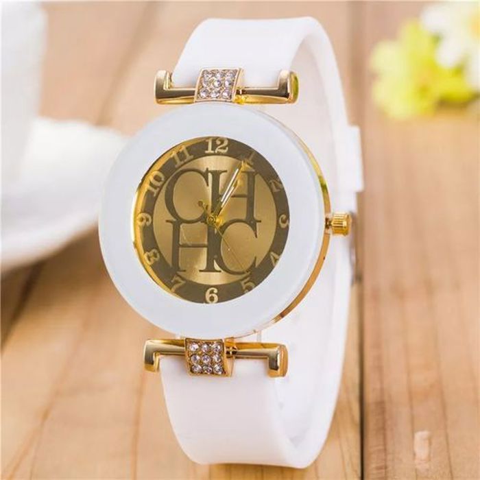 Montre - Casuel - Minimaliste - Blanc clair - Bracelet en silicone
