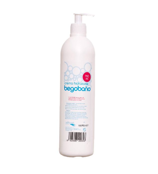 Crème hydratante - BEGOBANO - 750 ml - Sans parabène - Pour tous types de peau - Texture crème
