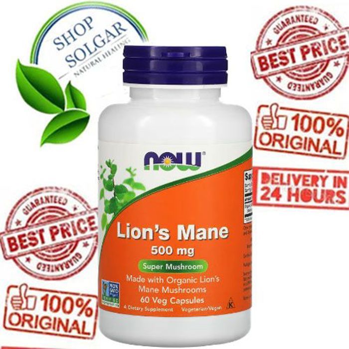 Lion's Mane, champignons, [favoriser la santé neuronale] 500 mg, 60 Capsules