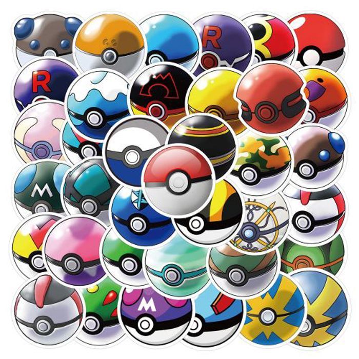 Stickers 50Pcs Pokemon anime stickers for kids