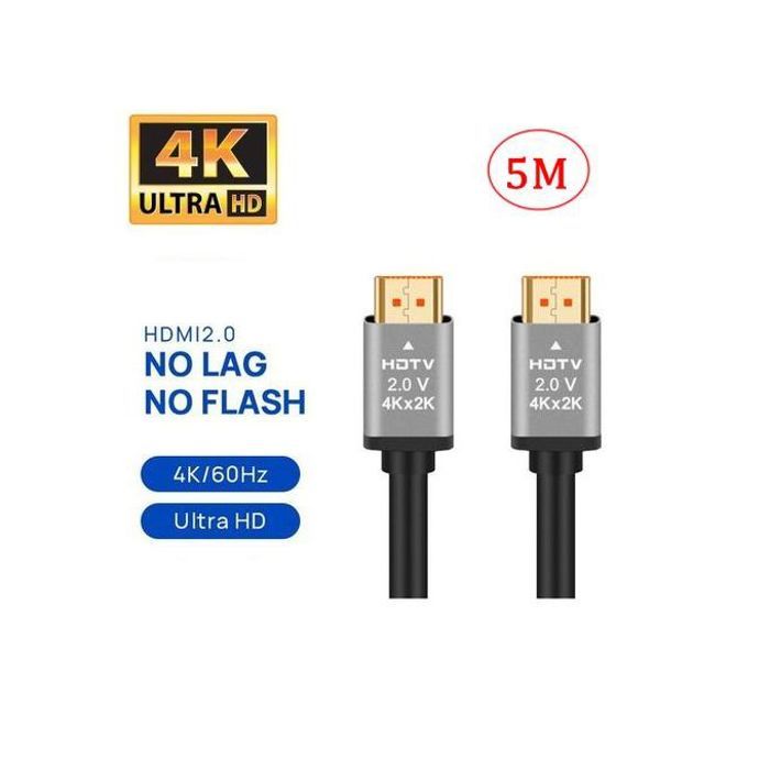 Hdtv cable 5M hdmi vers hdmi 2.0 4K 3D Premium plaqué or 2160P 24K