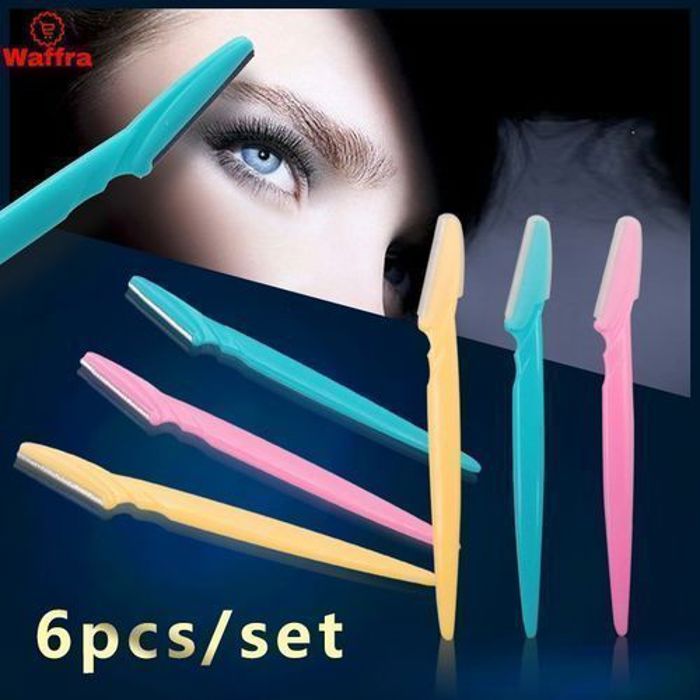 Rasoirs pour sourcils - Non spécifié - Lot de 6 - 3 couleurs - Pour tous types de peau - Précision