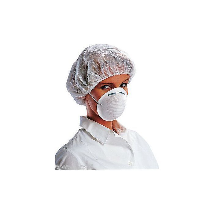 10 pcs masque d'hygiène blanc forme coquille protection respiratoire jetable