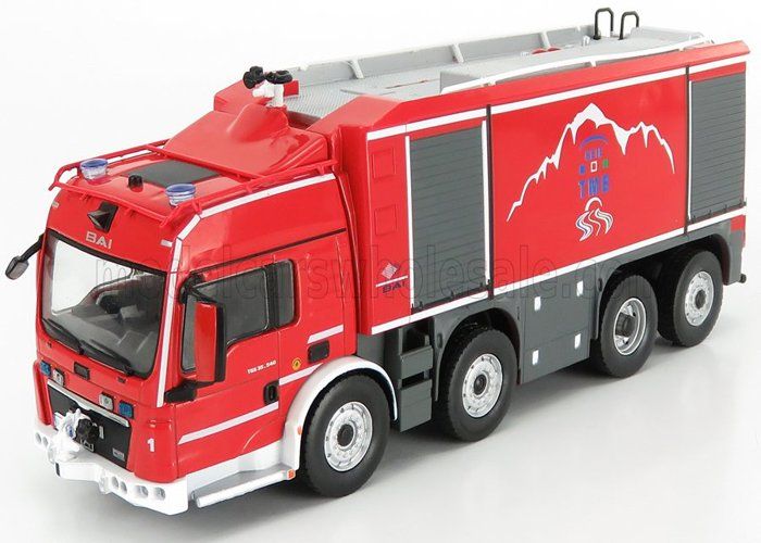 EDICOLA - 1/43 - MAN - SPECIAL BAI TGS TANKER TRUCK ITALY FRANCE 2013 - RED SILVER