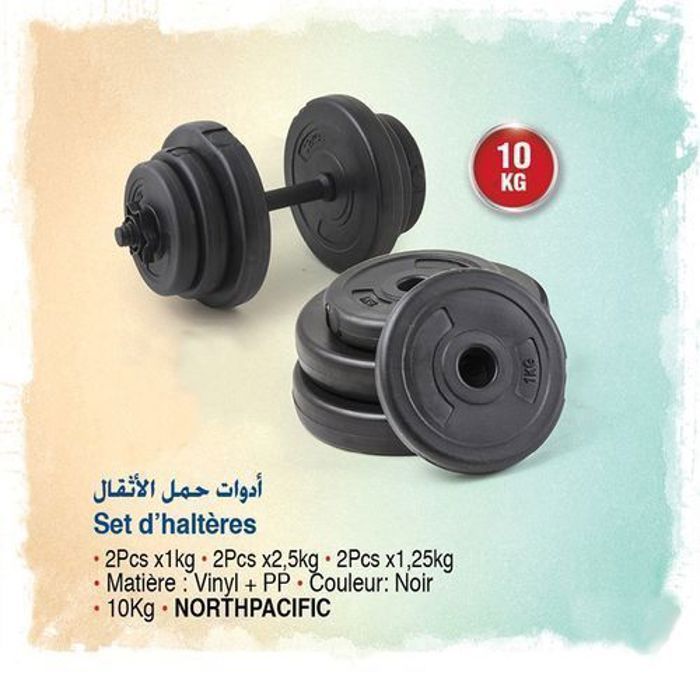 Set d'haltères en Vinyl - 10 KG
