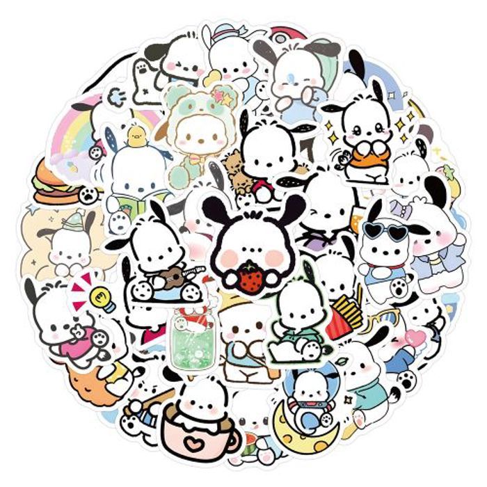 Stickers 50Pcs Kawaii Pochacco Anime Stickers for Kids