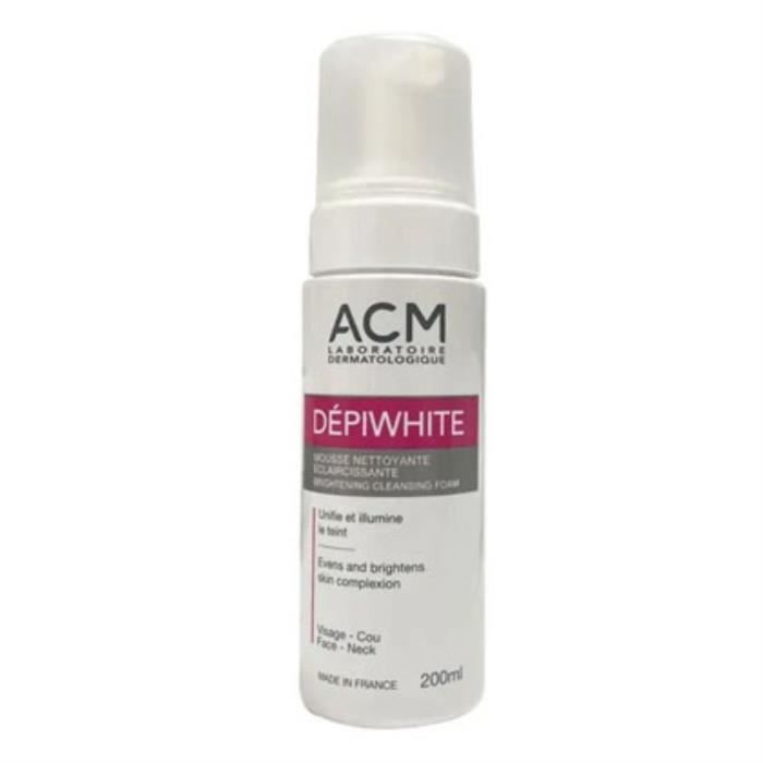 Mousse nettoyante - ACM - Dépiwhite - 200 ml - Éclaircissante - Pour peaux ternes