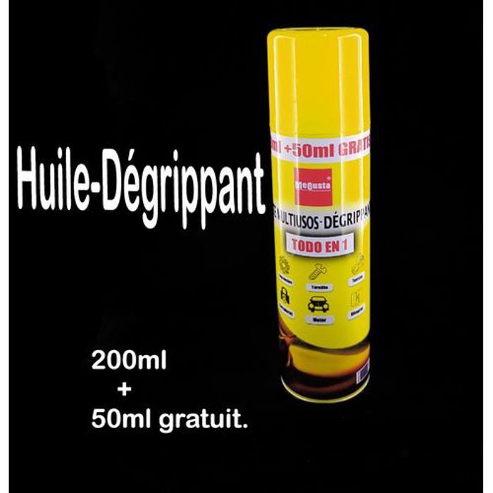 Huile Dégrippant anti rouille 250 ML + 50 ML Gratuite, lubrifiant en aérosol // Huile pénétrante, antirouille protecteur soin Spray