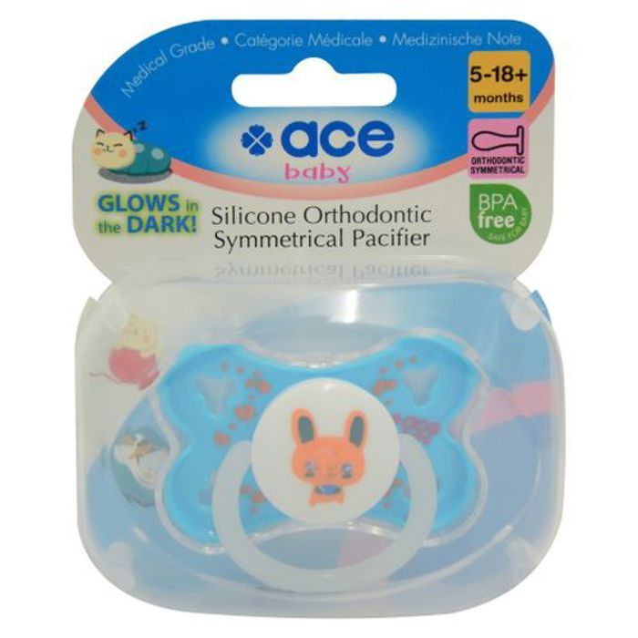 Ace Baby Sucette Ice Baby Papillon Glow-in-the-dark  5-18 mois bleu