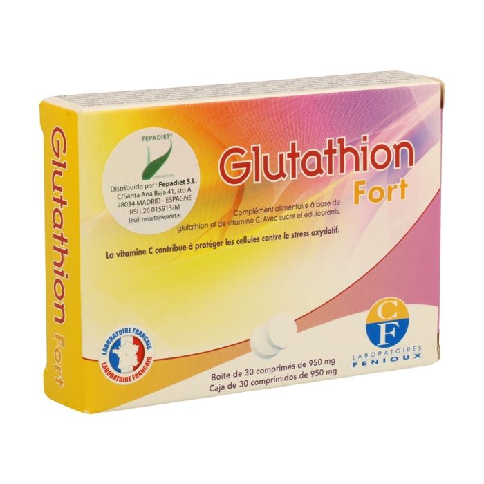 Complément alimentaire - Fenioux - Glutathion Fort - 30 Comprimés - Vegan - Mixte