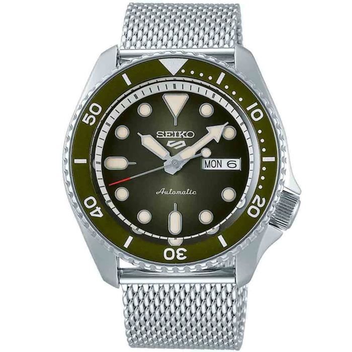Montre - SEIKO - Sport 5 - Automatique - Acier inoxydable - Vert olive