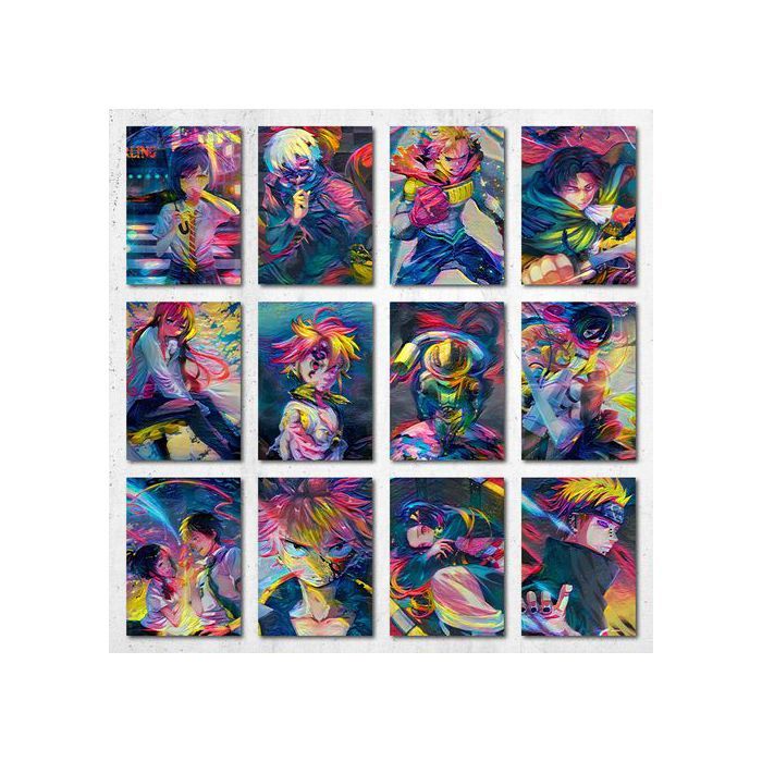 Poster A5 - Collection 5 - Portraits d'Anime - Papier photo 350g - Couleurs éclatantes - Décoration murale