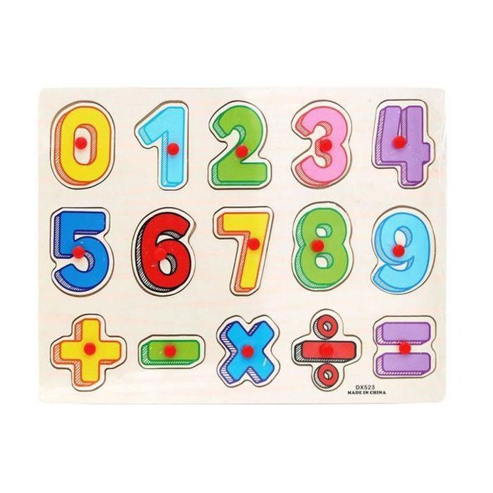 Puzzle en Bois avec Chiffres – Jouet Éducatif pour Enfants.