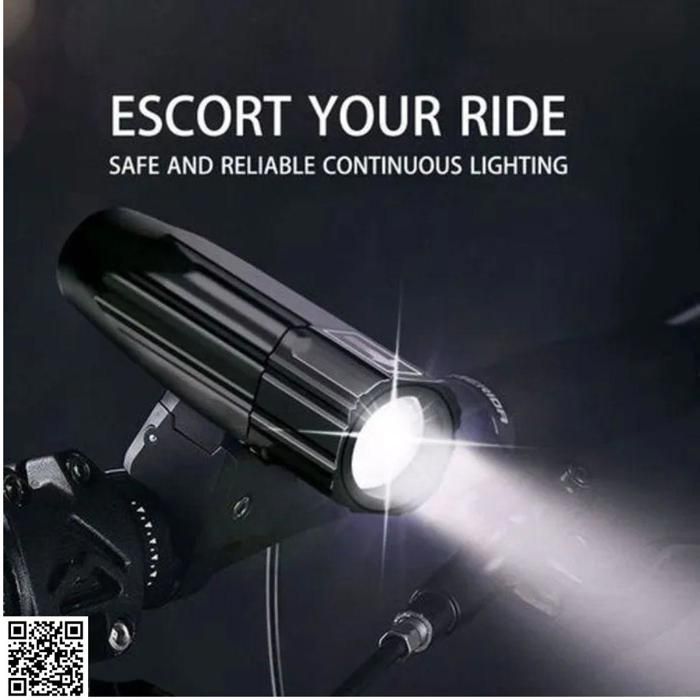 Lampe de vélo - Non spécifié - Rechargeable USB - Fixation sur le vélo - Mixte - Noir