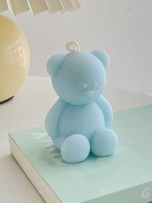 Bougie parfumée - YOYOSO - Ours Mignon - Bleu - Parfum délicat - Design unique - Fabrication soignée