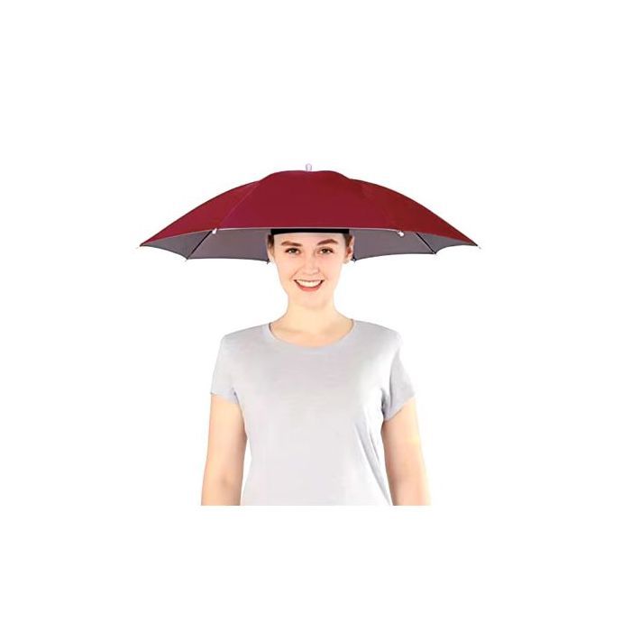 Parapluie de Tête Chapeau Parapluie Pliable Anti-pluie Anti-soleil