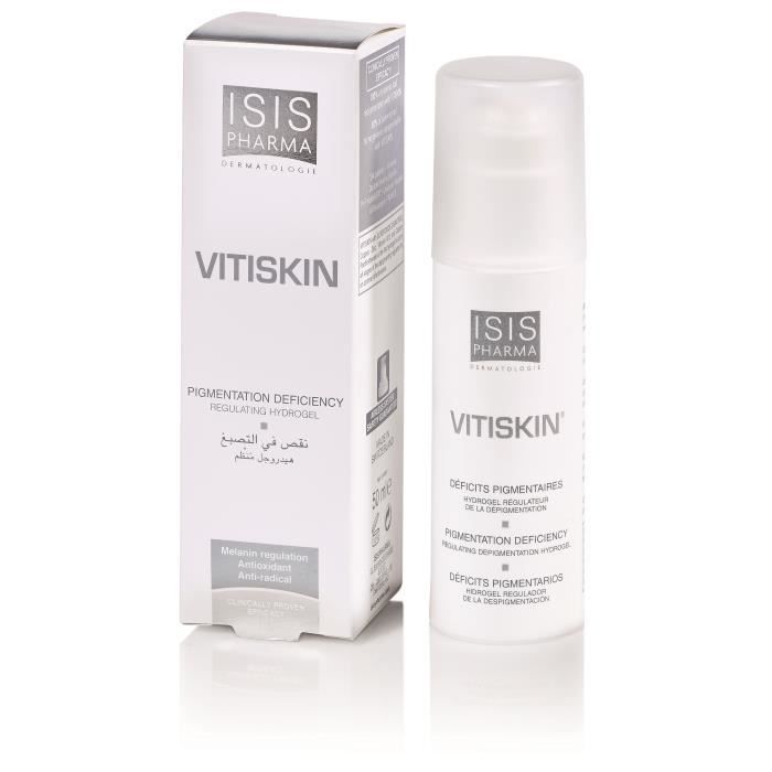 Hydrogel - Isispharma - Vitiskin - 50ml - Repigmentation - Peaux dépigmentées - Sans parabène