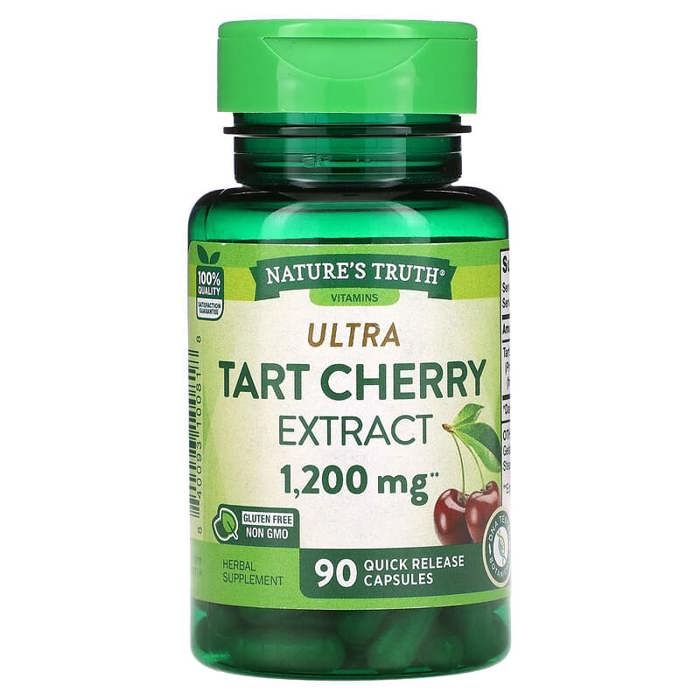 Tart Cherry 1200 mg, Extrait de cerise acidulée, Antioxydants, 90 capsules