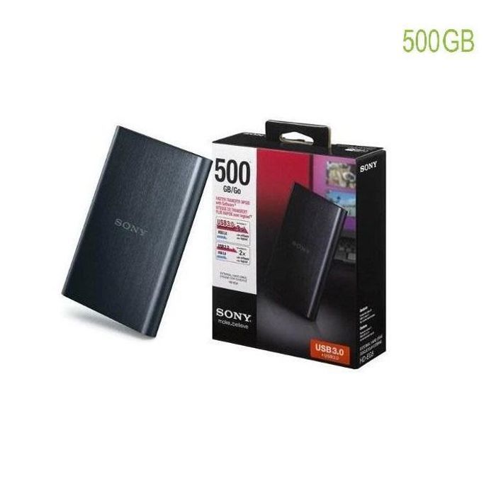 Partagez ce produit   Sony Disque dur externe 3.0 HD-EG5/BCA 2,5 pouces 500 GB/Go Transfert rapide