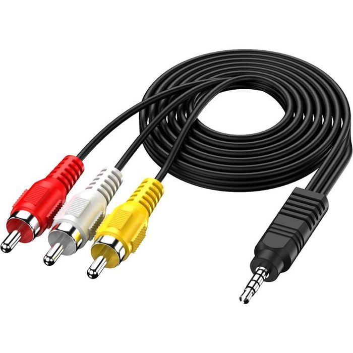 Câble AV 3,5 mm vers RCA – Qualité Audio/Vidéo Optimale pour Vos Équipements
