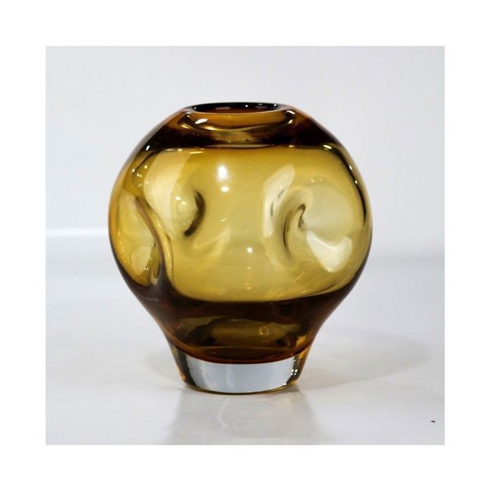 Vase en verre - MAISON ACACIA - Jaune - Élégance - Chic - Objets décoratifs