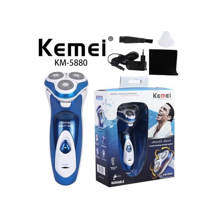 Kemei Rasoir Électrique Rechargeable pour homme