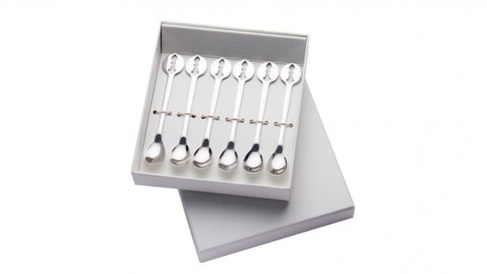Cuillères à moka - Bugatti - Kiss - 6 pièces - Acier inoxydable 18/10 - Argenté