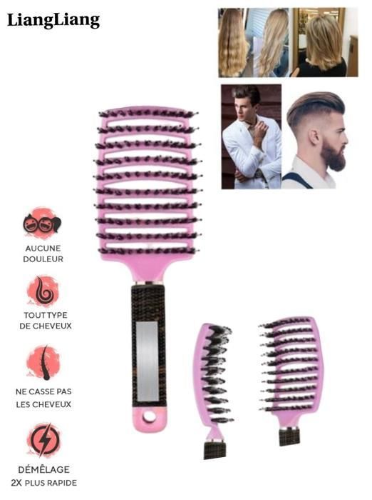 Brosse à Cheveux, LiangLiang Brosse Démêlante Anti-Casse et Anti-Nœuds.