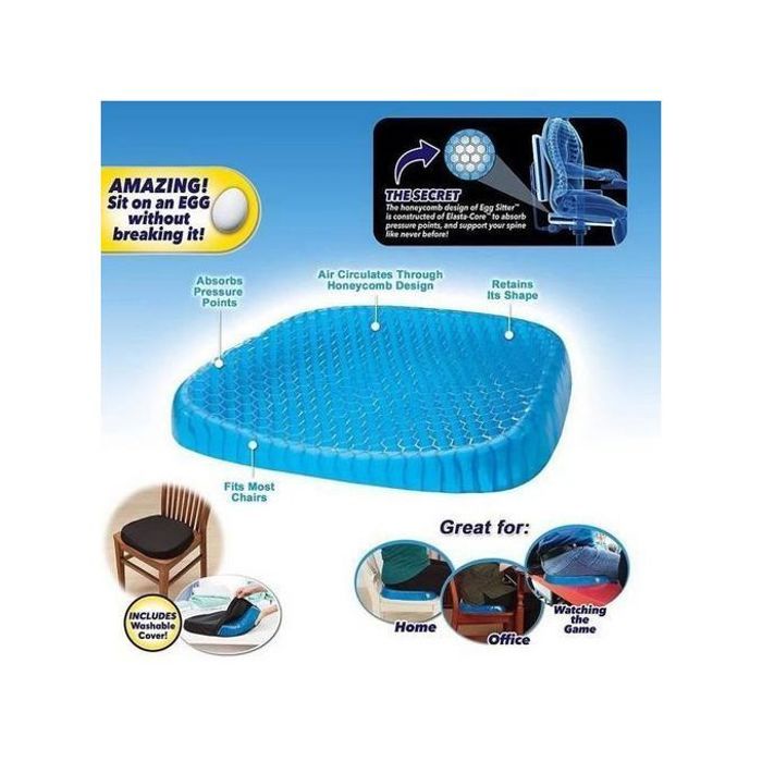 EGG SITTER Coussin orthopédique de gel nid d'abeille respirable et confortable