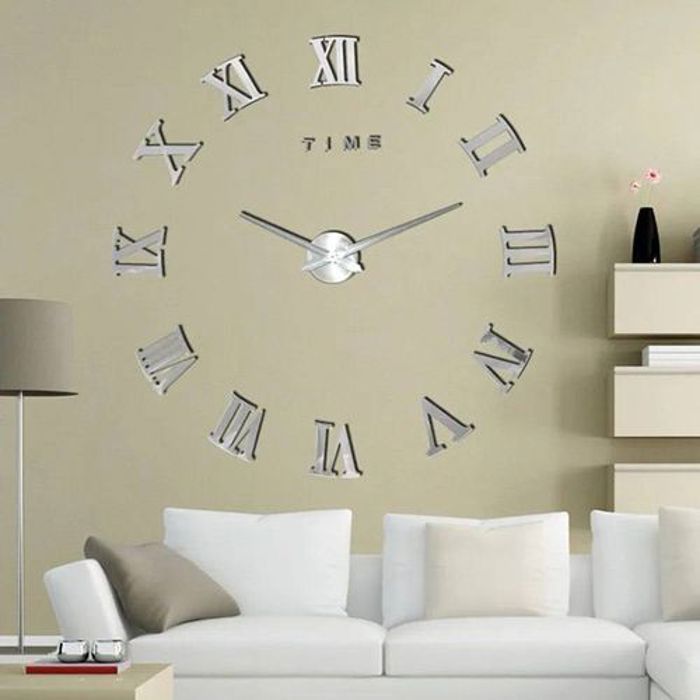 Horloge murale Chiffres Romains ,(Romains Argent)