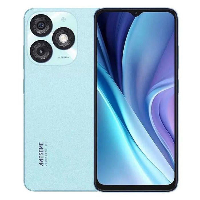 itel A50 6Go (2+4Go) - 64Go - 6.6" cyan bleu