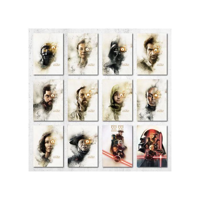 Poster A5 - Star Wars - Obi Wan Kenobi - 12 Posters - Papier photo 350g - Décoration murale