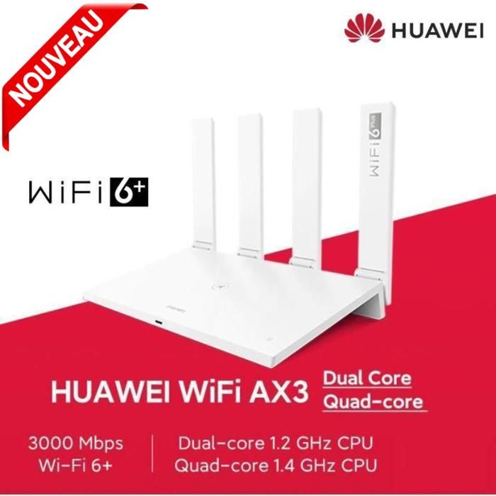 Point d'accès Wifi Fibre Huawei AX3 3000Mbps Wifi 6 plus Dual-core1.2GHz CPU