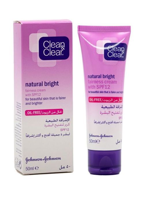 Clean & clear natural bright fairness cream with spf12 - 50ml