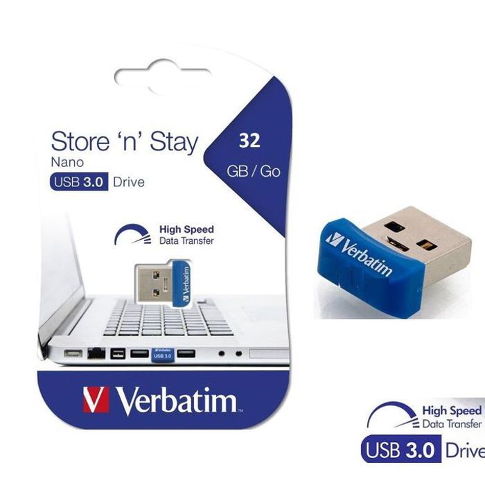 Verbatim Cle NANO USB 3.2 Store 'n' Stay 32 Go Store 'n' Stay Nano, USB 3.2, 32GB