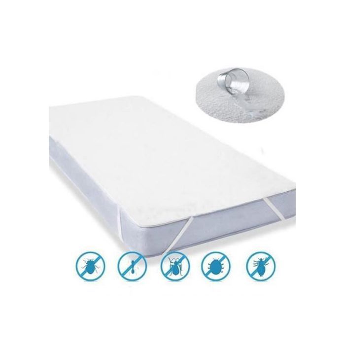 Protège-Matelas Anti-Acariens et Imperméable 1 Place 90/190  PVC / Éponge Coton