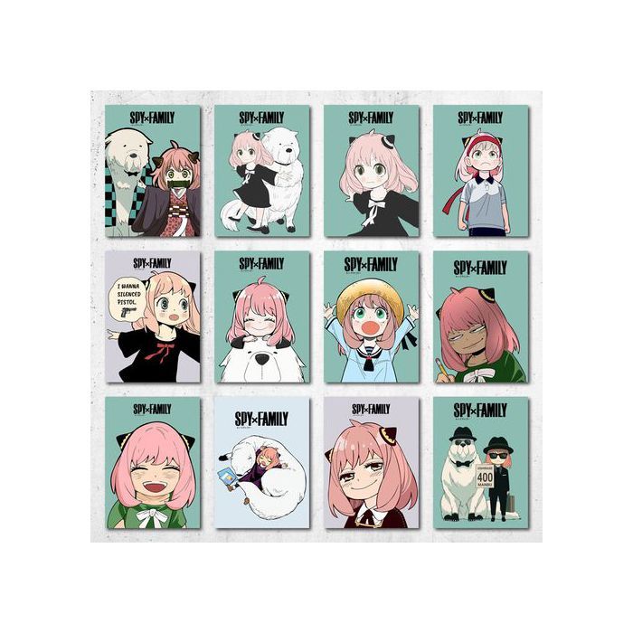 Poster A5 - Sppy X Family - Anya Forger - 12 Posters - Papier photo 350g - Décoration murale