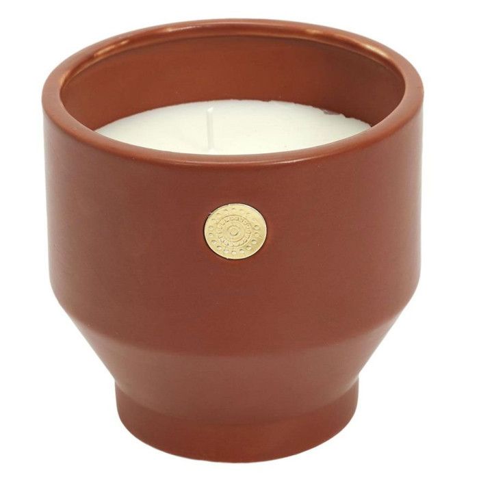 Bougie Parfumée Ciment "Médaillon" 12cm Pivoine