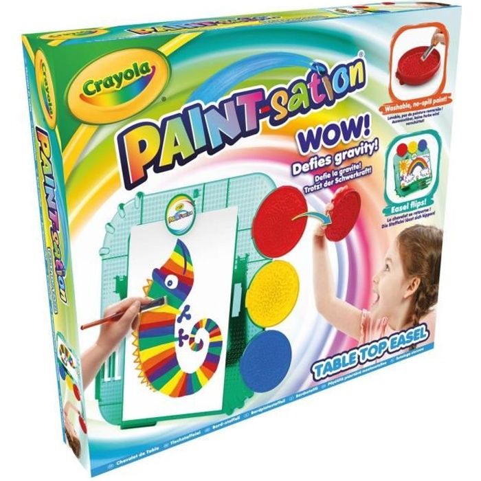 Chevalet CRAYOLA Paint-Sation 2 en 1 pour enfants - Plus de 300 peintures possibles