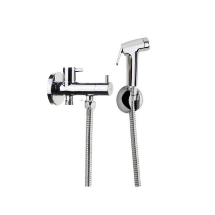 Ensemble Douchette wc et vanne double d’arret forme carre ;DOUCHETTE WC