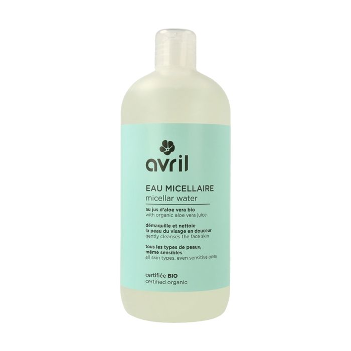 Eau Micellaire - AVRIL BEAUTÉ - 500ml - Bio - Aloe Vera - Ginkgo Biloba