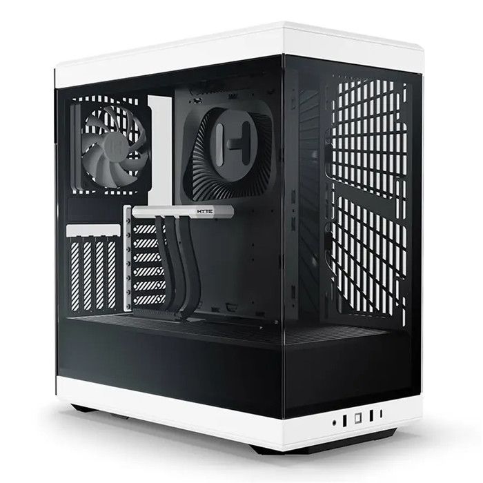 Boitier PC Moyen Tour HYTE Y40 (Noir/Blanc) - Support GPU 4 emplacements - Refroidissement efficace