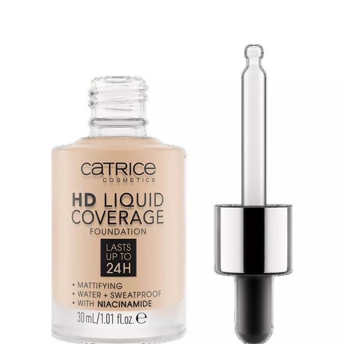 Fond de teint - Catrice - HD Liquid Coverage - 010 Light Beige - 30 ml - Tous types de peau
