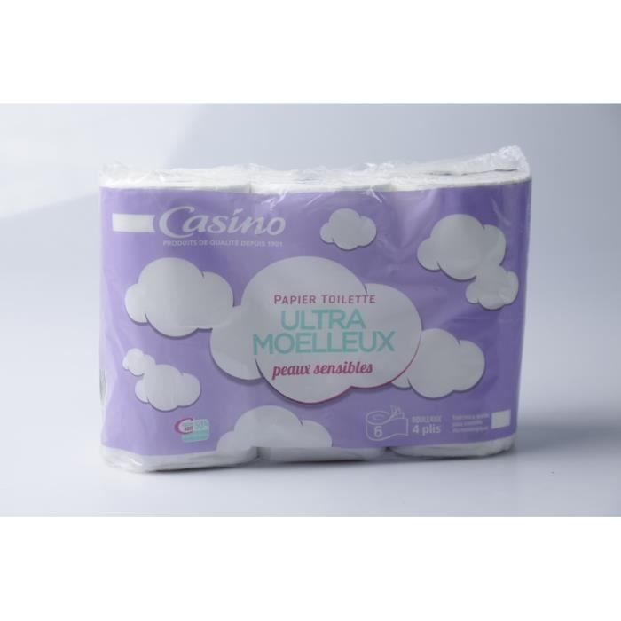CASINO Lot de 6 Papiers Toilette 4 Plis