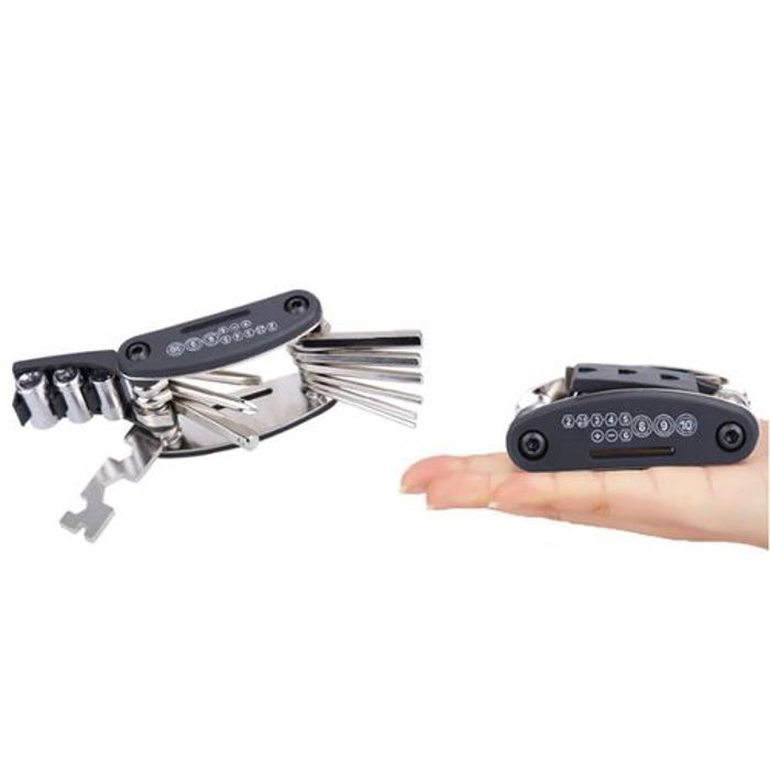 kit clé réparation en Acier Au Carbone  Multi outil polyvalent kit clé 16 En 1