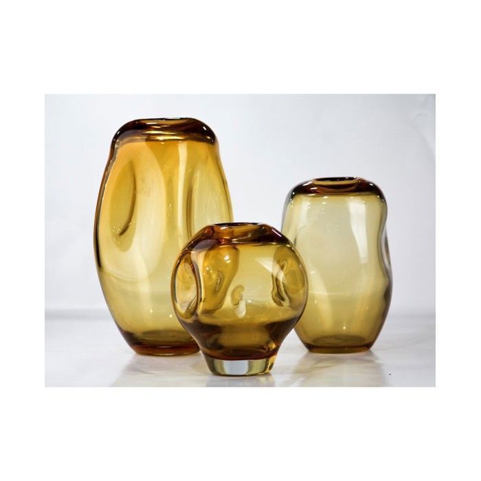 Vase en verre - MAISON ACACIA - Jaune - Élégance - Chic - Objets décoratifs