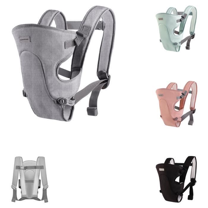 Kikkaboo Porte-bébé Myra Porte-bébé ventral Porte-bébé dorsal appui-tête pliable [Gris]