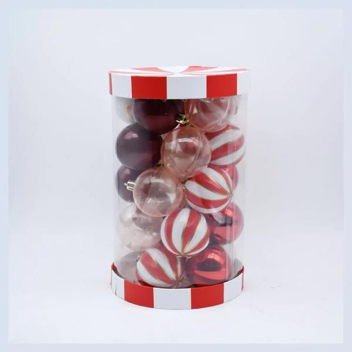 Lot de 25 boules de Noël en plastique 6 cm Fête Foraine Enchantée