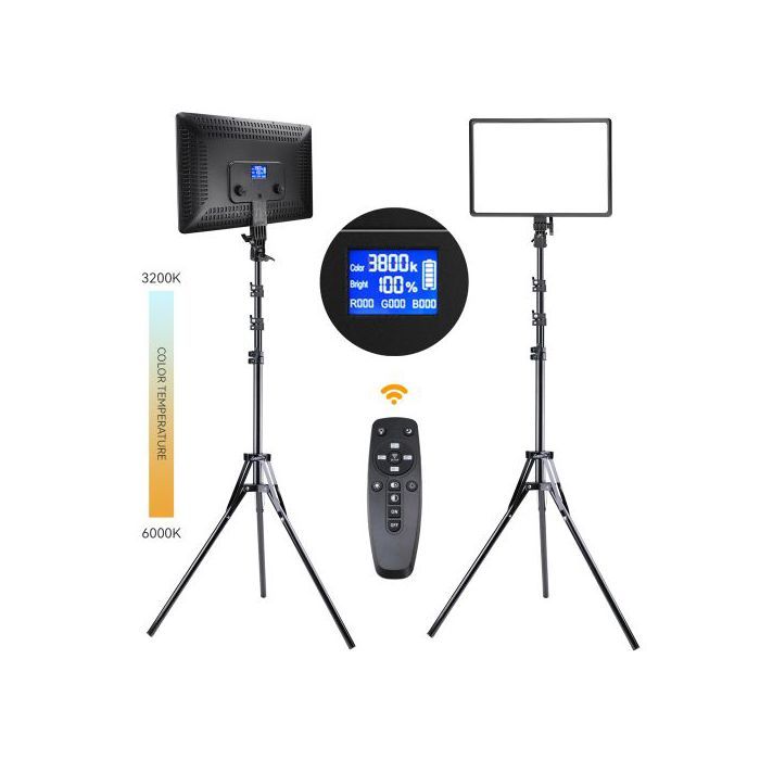 Lamp LED Panneau Éclairage avec Télécommande pour  Studio Vidéo et Photographie